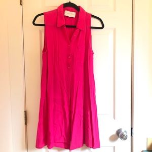 Charles Henry Sleeveless Shirt Dress